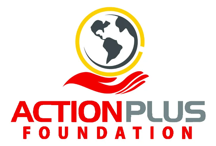 ActionPlus Foundation globe and hand identity